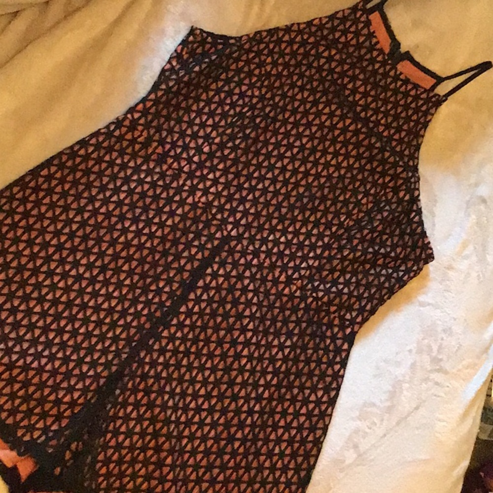 NWT Dressy geometric lace romper